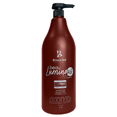 shampoo beau luminous red